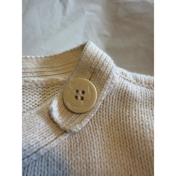 Liz Claiborne Ivory Knit Pullover Sweater Women’s XL 100% Cotton Button Detail - Picture 4 of 14